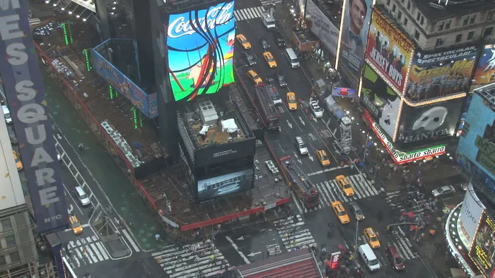 看着纽约2股票视频时代广场