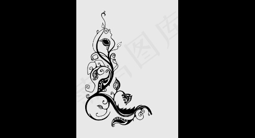 一角花朵边角视频特效