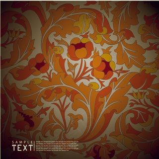 绚丽花纹背景矢量图下载