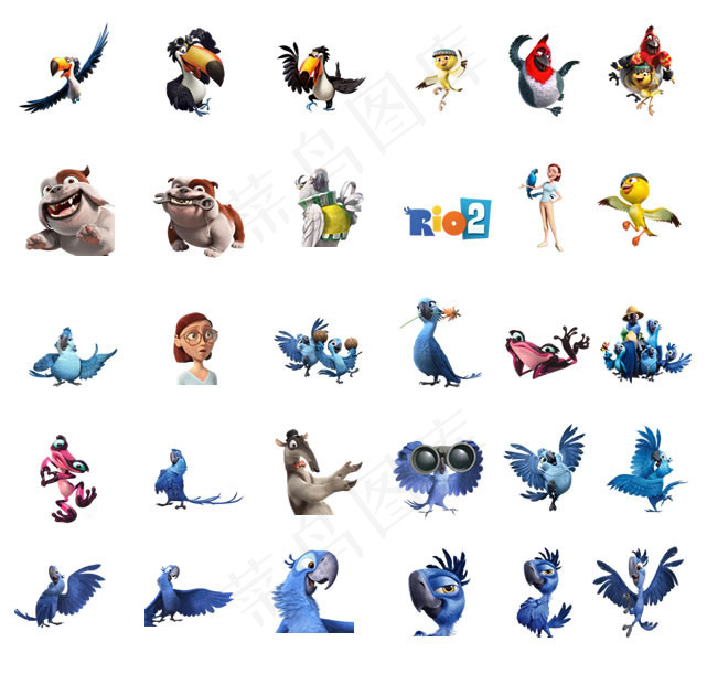 里约大冒险形象图标素材