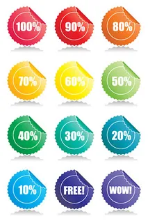 角矢量素材Web2.0徽章