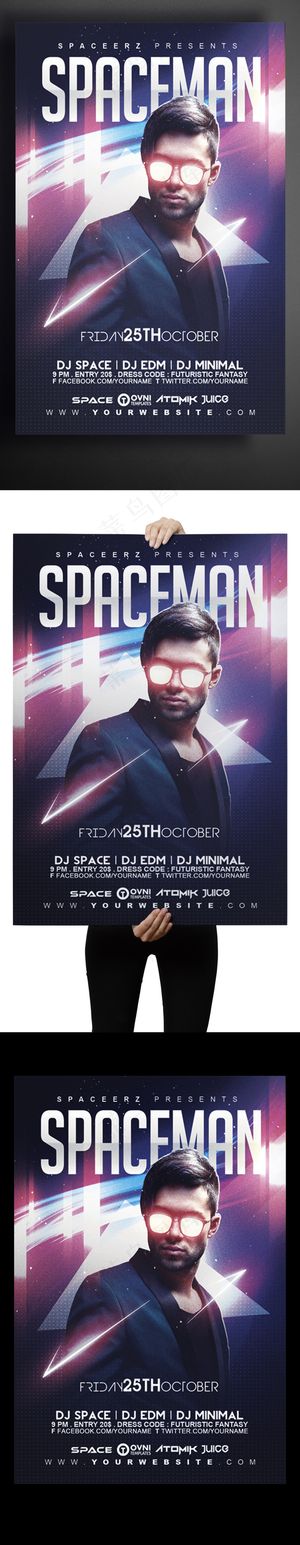 海外创意海报男明星活动宣传