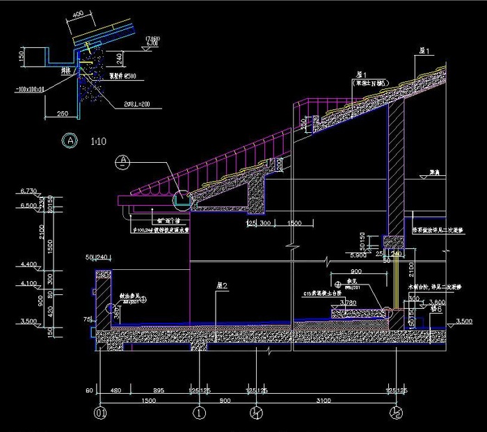 B型寓所墙身大样图