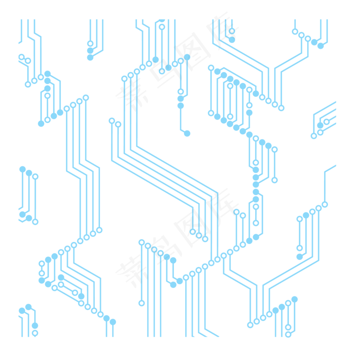 蓝色线条科技装饰图案