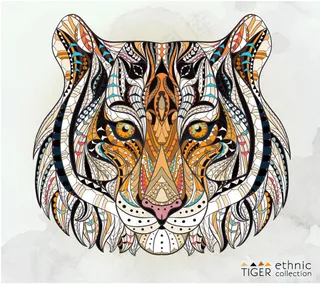 老虎花纹矢量图素材