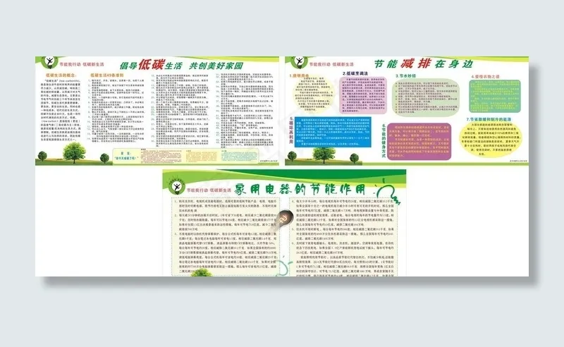 低碳宣传图片cdr矢量模版下载