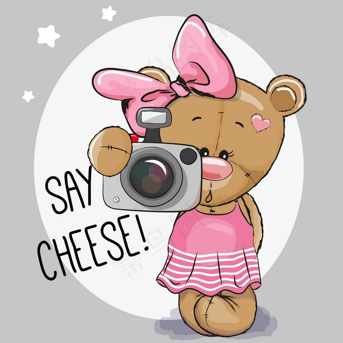 拍照的小熊图片