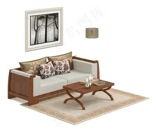 沙发3d模型模板下载