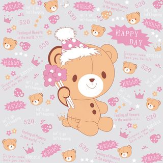 童装无袖裙小熊图案设计