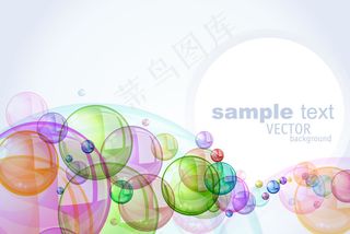 彩色的泡泡背景03矢量