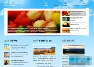 天空白云清爽简洁模板下载