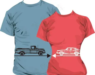 时尚情侣t恤图片