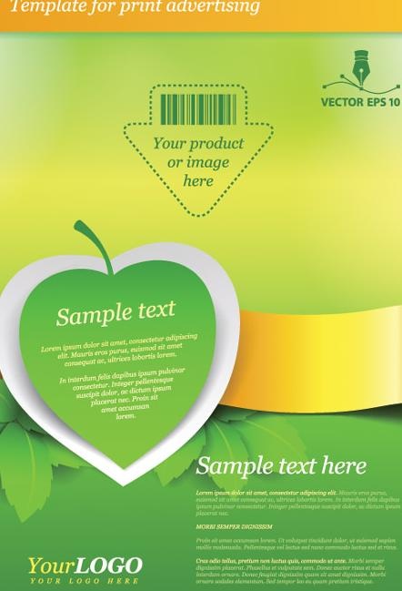 绿色环保标签矢量素材二