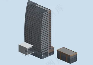 时尚现代风格公共建筑办公楼3D模型