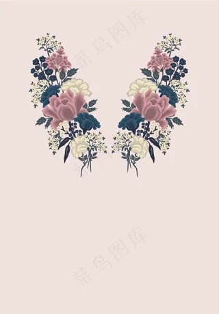 卡通图案T恤图案设计植物花卉