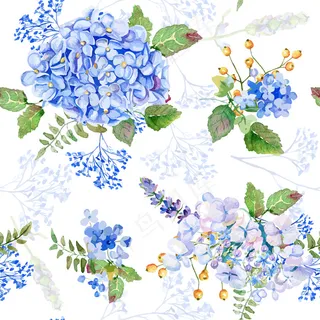 卡通蓝色花卉 卡通蓝色花卉