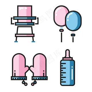母婴用品可爱icon图标
