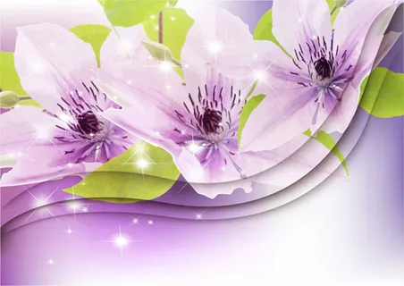 紫色花卉海报常用矢量背景素材