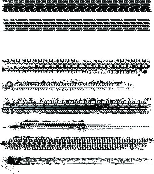 轮胎痕迹矢量素材