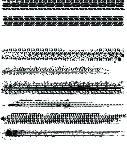 轮胎痕迹矢量素材eps,ai矢量模版下载