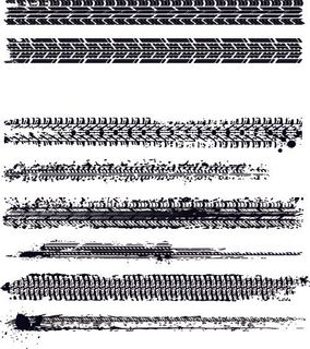 轮胎痕迹矢量素材