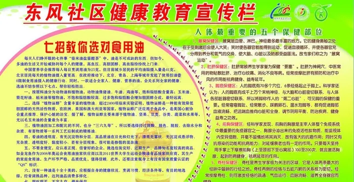 东风健康教育宣传栏图片psd模版下载