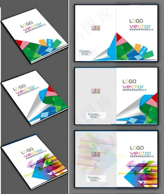 高档动感画册封面设计矢量素材