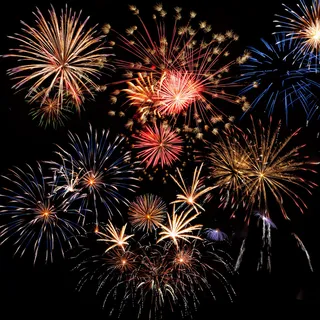 梦幻的烟花背景