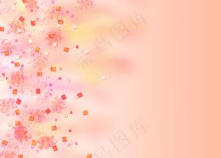 小红花点点右边底纹花纹素材