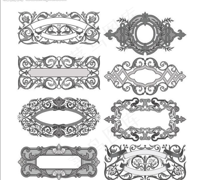 欧式图案图片cdr矢量模版下载