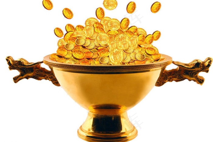 金币碗图片psd模版下载