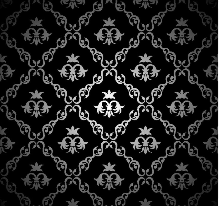 欧式黑白花纹图片