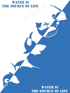 海洋保护 简洁设计创意