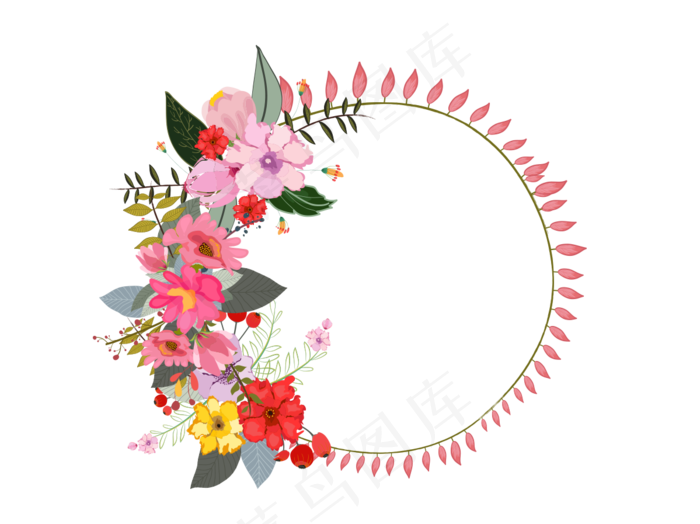花瓣花边框花环玫瑰花樱花唯美花瓣素...(1199X897)