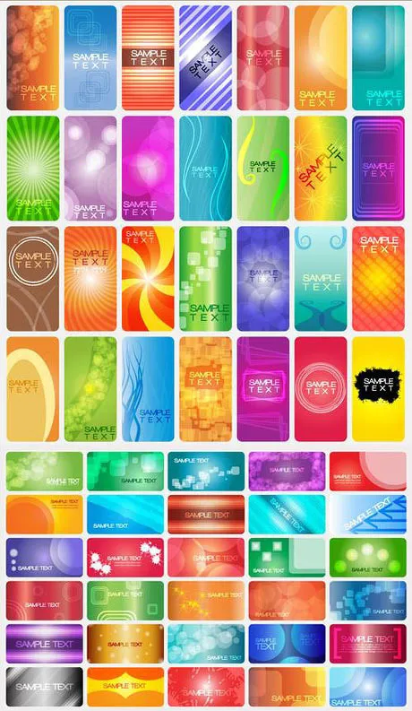 炫彩卡片背景矢量素材(50X54)eps,ai矢量模版下载