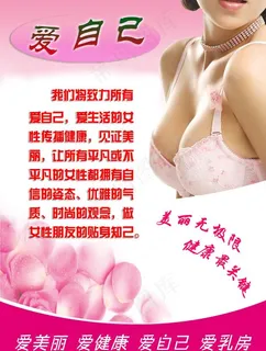 关爱乳房关爱女性健康展板(竖版)图...