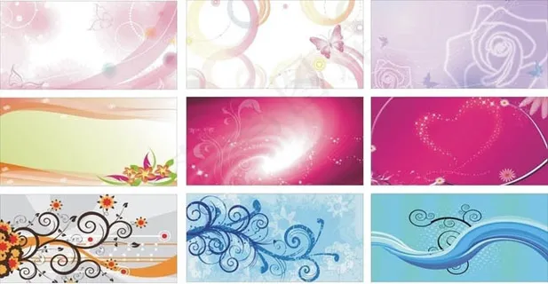 炫色花纹卡片背景矢量素材