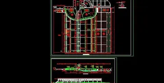 北京某水闸水利平面布置设计图