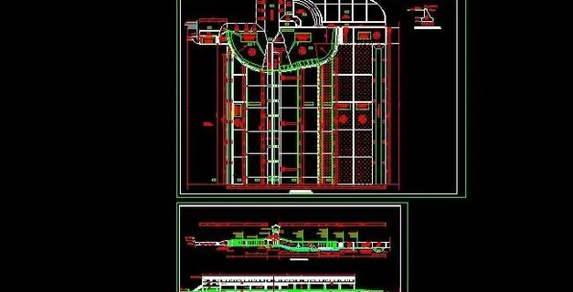 北京某水闸水利平面布置设计图 北京某水闸水利平面布置设计图