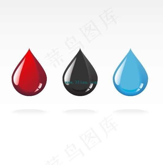 水滴图标eps,ai矢量模版下载