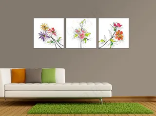 手绘花卉无框画