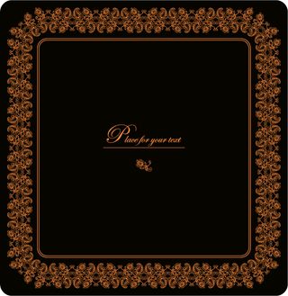 橙色花边矢量- 4图案矢量素材