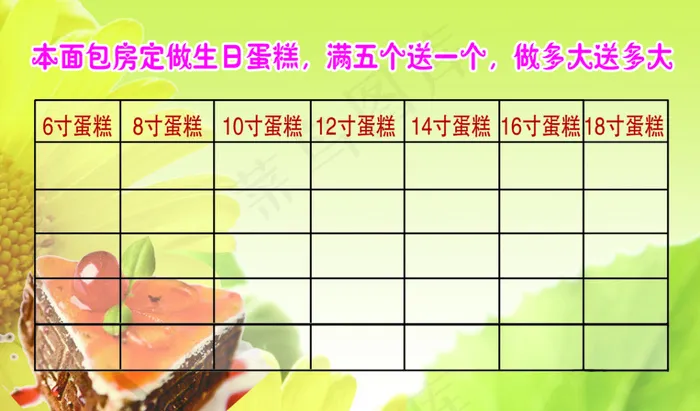 苏果面包房 背面psd模版下载