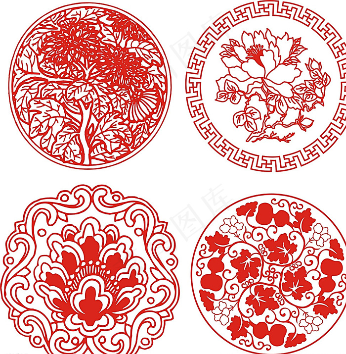 圆形花纹图片cdr矢量模版下载