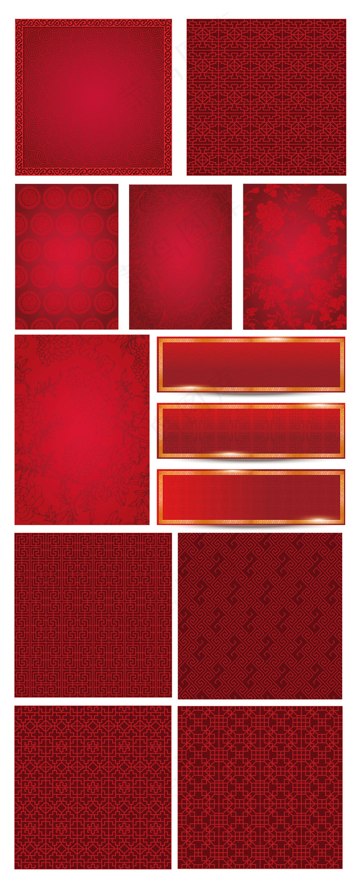 中国风红色喜庆底图AI素材