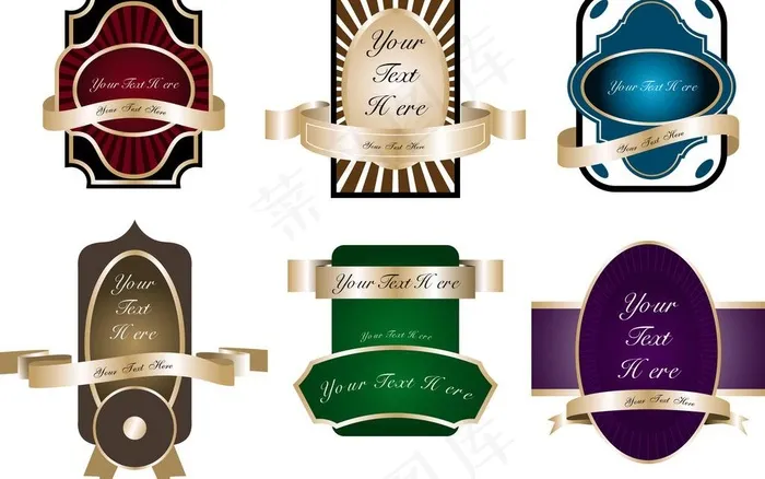 欧式盾牌商标图片eps,ai矢量模版下载