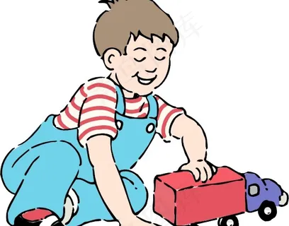 玩具卡车剪贴画玩耍的男孩 玩具卡车剪贴画玩耍的男孩