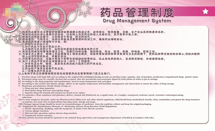 药品管理制度(5315X3248(DPI:150))psd模版下载
