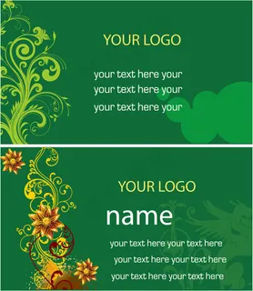 绿色风格名片模板