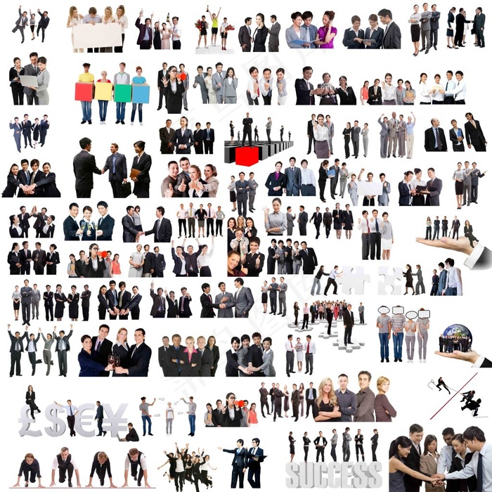 商务人物团队png图片（可自由放大...